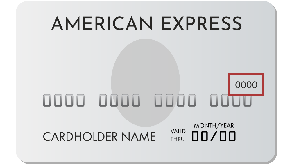 American Expressの場合の4桁